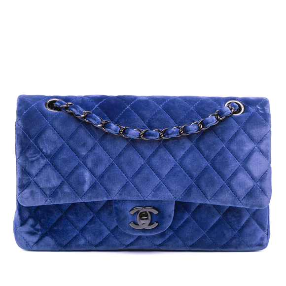 Pre-Loved Chanel Medium Classic Velvet Double Flap - Picture 1 of 11